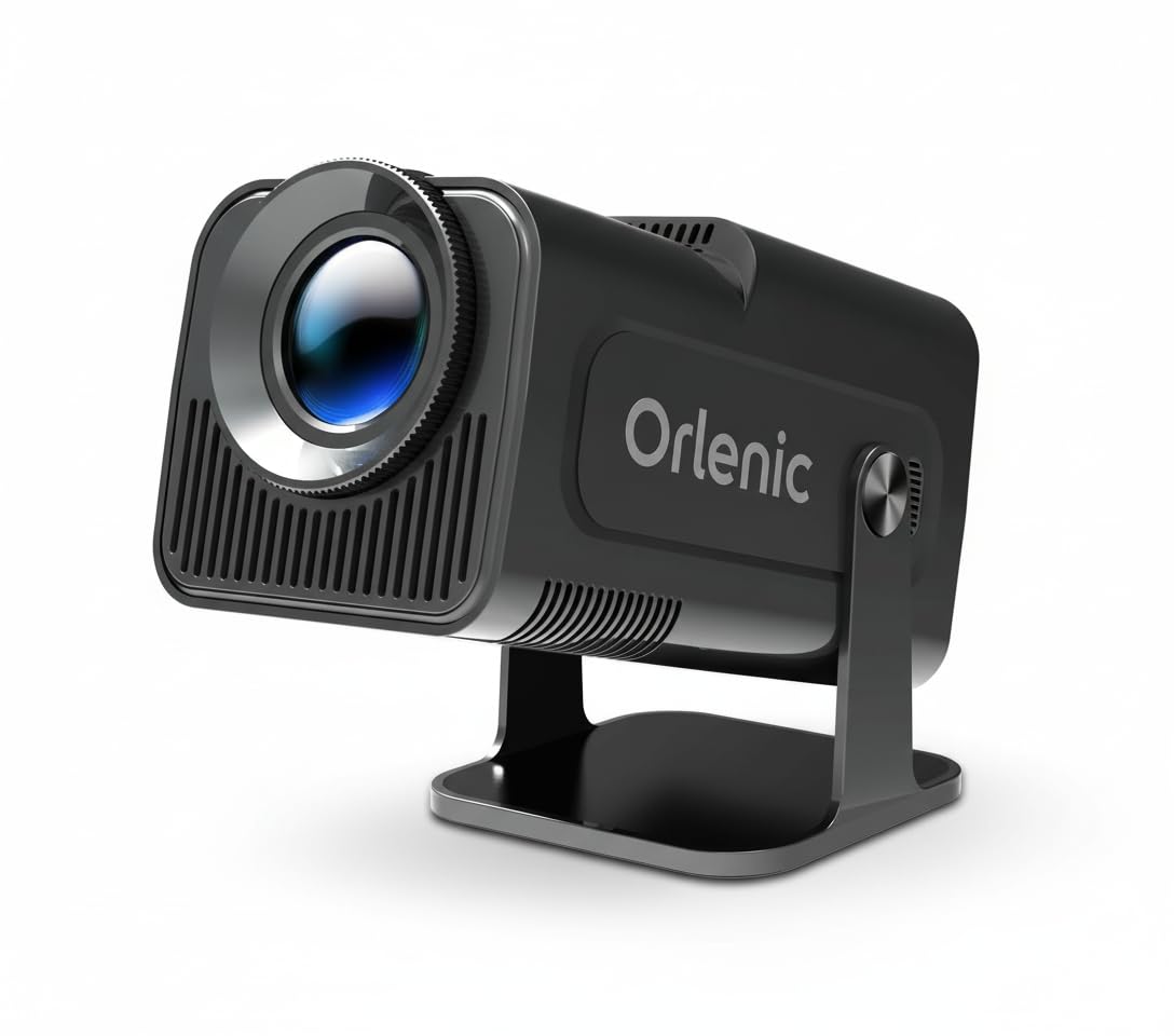 – Portable Mini Projector with WiFi 6 and Bluetooth | Native 1080P Smart Video Projector Supports 4K | Short Throw Outdoor Movie Projector with Auto Focus, Rotatable Design, Android 11