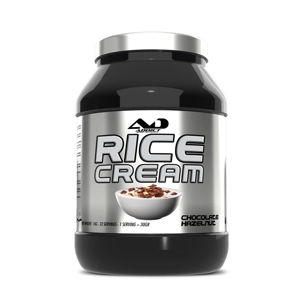 Addict Sport Nutrition | Rice Cream (1kg) | Crèmes de riz | Sans gluten, sans sucre - Chocolat Noisette