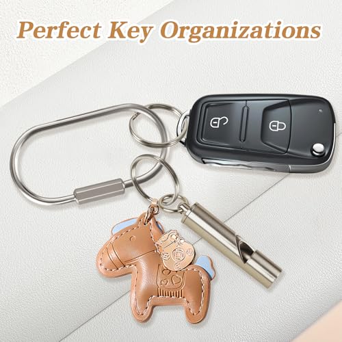 Image of Muitcdo Brass Key Rings Bulk, Key Chain Organizer Holder for Men Women with Secure Screw Locking