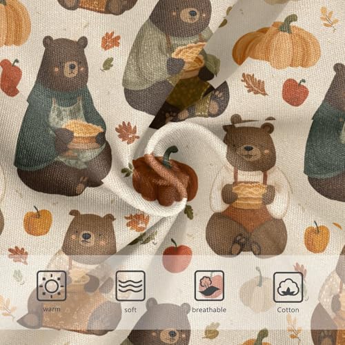 Girls Underwear Soft Cotton Thanksgiving Bear Pumpkin Kids Panties in Sizes 2/3t, 4t, 5t, 6 and 83