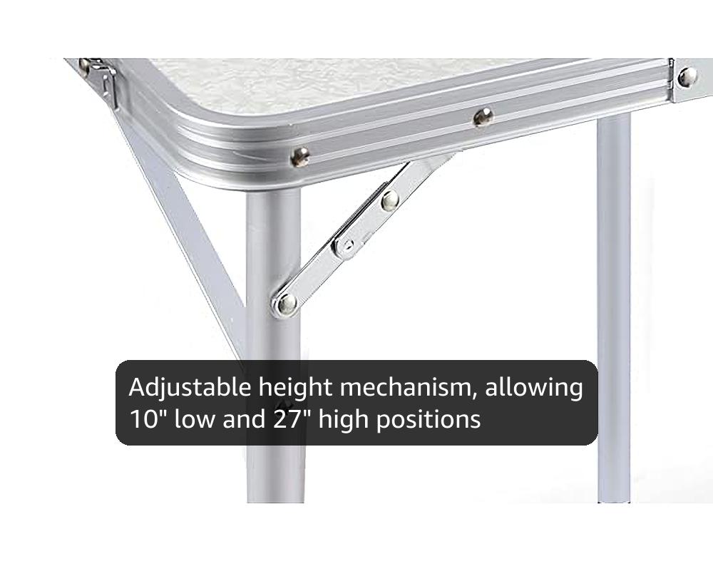 Amazon.com: RedSwing Small Square Folding Table 2 Feet Adjustable