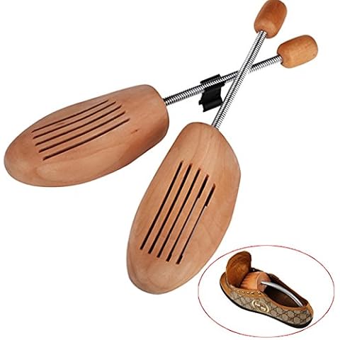 Shoe Tree Schima Wood Shoe Shaper, Shoe Widener Stretcher Preserves Natural Shape and Absorbs Moisture Men and Women Shoe Trees Cover