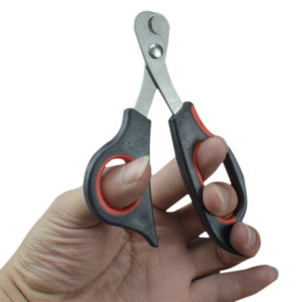 Pet Nail Clipper Cutter For Dogs, Cats, Rabbits - Stainless Steel Grooming Tool With Safety Guard (16cm, Black)