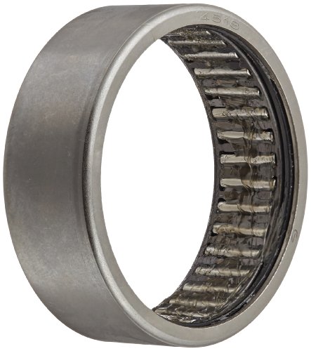 INA HK4518RS Needle Roller Bearing, Caged Drawn Cup, Outer Ring and Roller, Steel Cage, Open End, Single Seal, Metric, 45mm ID, 52mm OD, 18mm Width, 4000rpm Maximum Rotational Speed