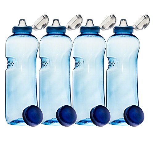 4er Set mit Sport-Deckel - Trinkflasche aus Tritan 1,0 Liter 410201 Sport Kinder Kavodrink BPA frei Wasserflasche