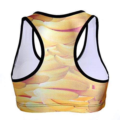 Image of Sister Amy Women's Aerobics Gym Dance Yoga Vest Printed Sports Bra Top Vest
