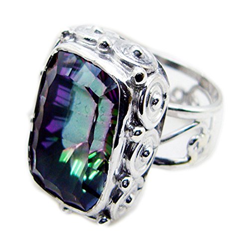 Bague mystic quartz argent 925 rectangle pour exprimer votre singularité - 2