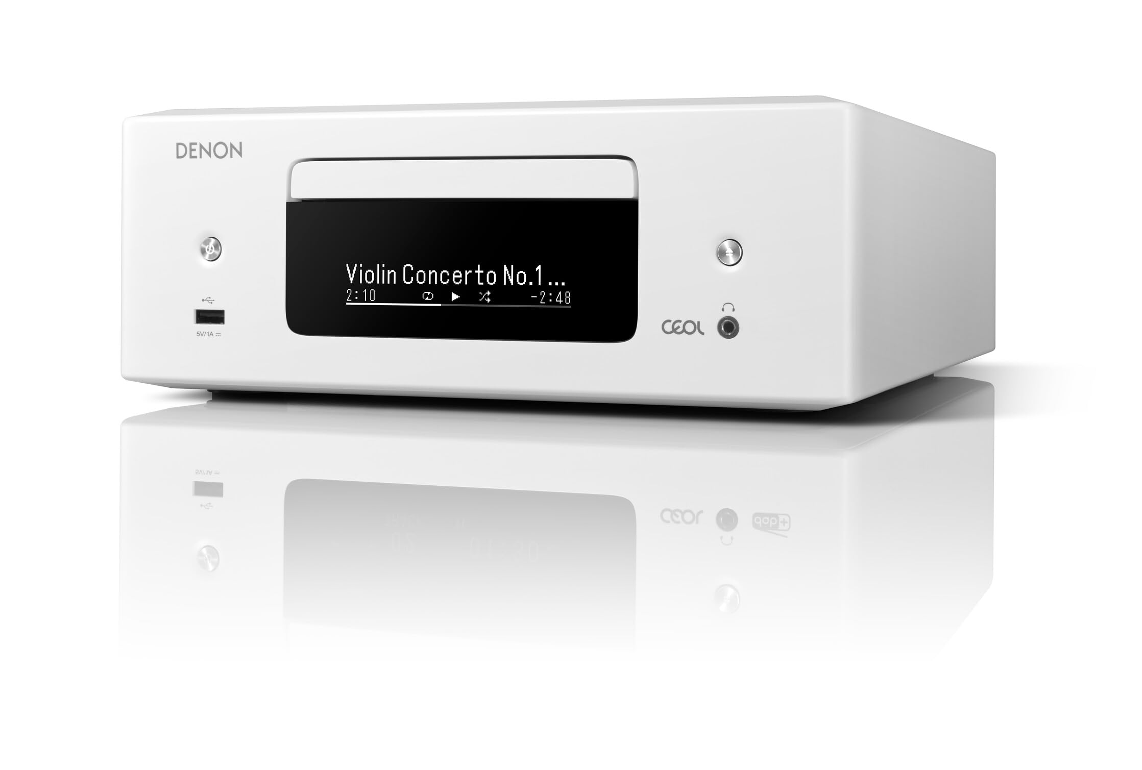 Denon RCD-N12DAB Kompaktanlage, HiFi Verstärker, CD-Player, Internetradio, Musikstreaming, HEOS Multiroom, Bluetooth und WLAN, AirPlay 2, Alexa Kompatibel, 2 Optische TV-Eingänge, DAB+ Radio