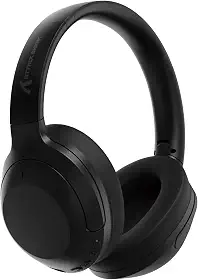 ATTACK SHARK G300 Fone de ouvido sem fio com cancelamento de ruído ativo,supra-auricular,ultraleve,dobrável,com fio/Bluetooth,20 horas de reprodução,microfone integrado,para viagens,escritório(Preto)