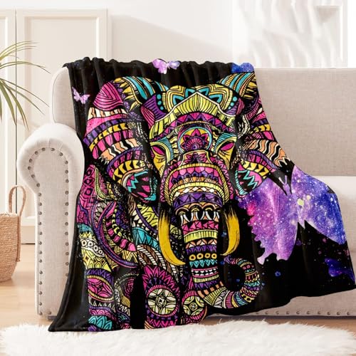 Vencede Elephant Blanket Adult Elephant Throw Blankets for Women Elephant Gifts for Women Girls Baby Kids Soft Elephant Blankets Fuzzy Elephant Blanket Used for Sofa, Couch Chair, Bed?40