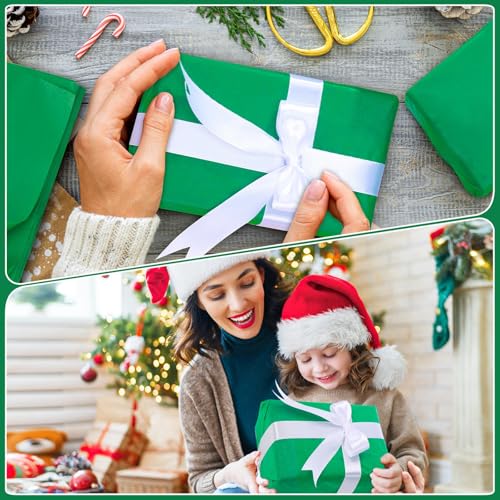 Image of woric 160 Sheets Green Tissue Paper for Gift Bags 20 X 14 Inches | Dark Green Tissue Paper Bulk for Crafts DIY Project Weddings Neutral Baby Shower Decorations