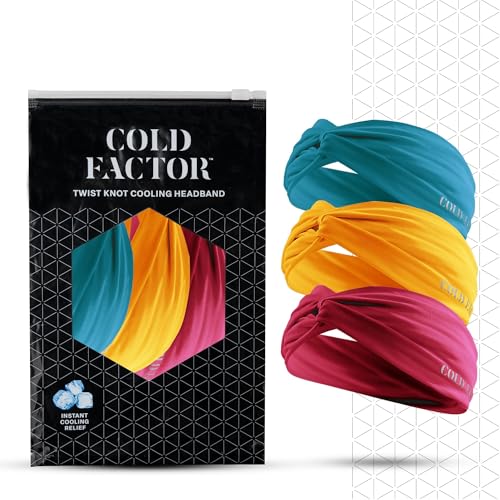 Image of COLD FACTOR Cooling Headband for Women and Men - UPF 50+ Advanced Evaporative Comfort, Instant Cooling Sweatband for Outdoor Sports, Fitness, Yoga, Hiking, Running, and Workout