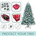Christmas Tree Storage Bag - Large Tote Fits 7.5 ft Artificial Fake Tree - Modern Holiday Storage for Seasonal Garlands and Fully Disassembled Xmas Trees