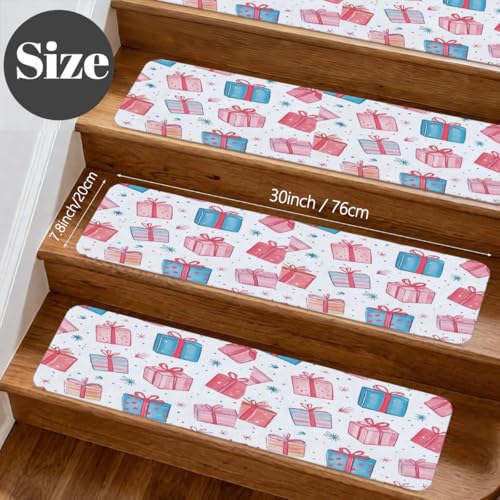 Alfombras para peldaños de escalera de 7.8 x 30 pulgadas antideslizantes 3