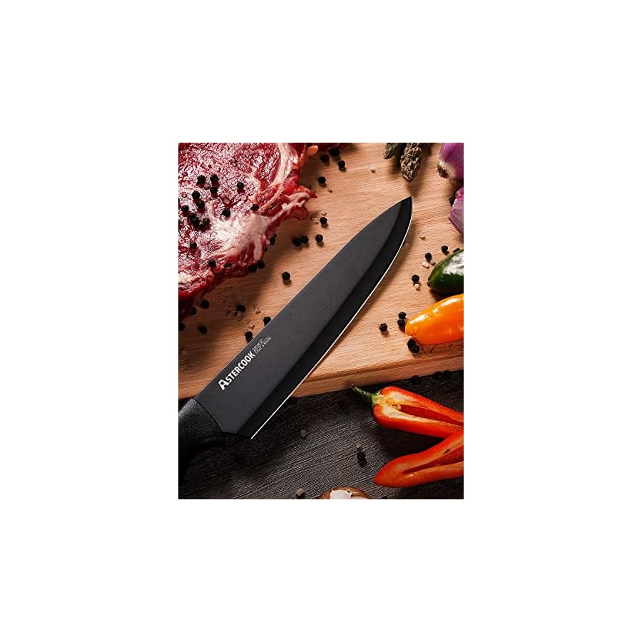 Astercook-Knife-Set-Kitchen-Knife-Set-with-Built-in-Sharpener-Block-Dishwasher-Safe-15-Pieces-German-Stainless-Steel-Knife-Block-Set-Black Astercook Knife Set, Kitchen Knife Set with Built-in Sharpener Block, Dishwasher Safe, 15 Pieces German Stainless Steel Knife Block Set, Black