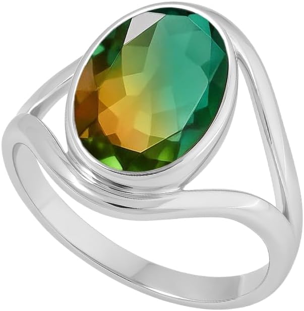 925 Sterling Silver Handmade Ring For Women Oval Shape Gemstone Ring By NKG