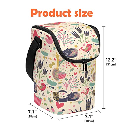 Bolsa de almuerzo bonita lonchera para el trabajo y escuela con bolsillo exterior gris 5