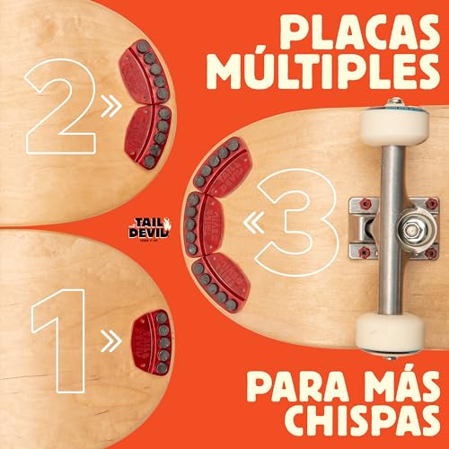 Miniatura 5 de The Original Tail Devil Spark It Up! Placas De Chispa Para Skateboard Para Niño Y Adulto - Accesorios Para Monopatin Para Niño Y Niña, Tabla Skate Placa De Encendido, Tail Devil Spark Plates