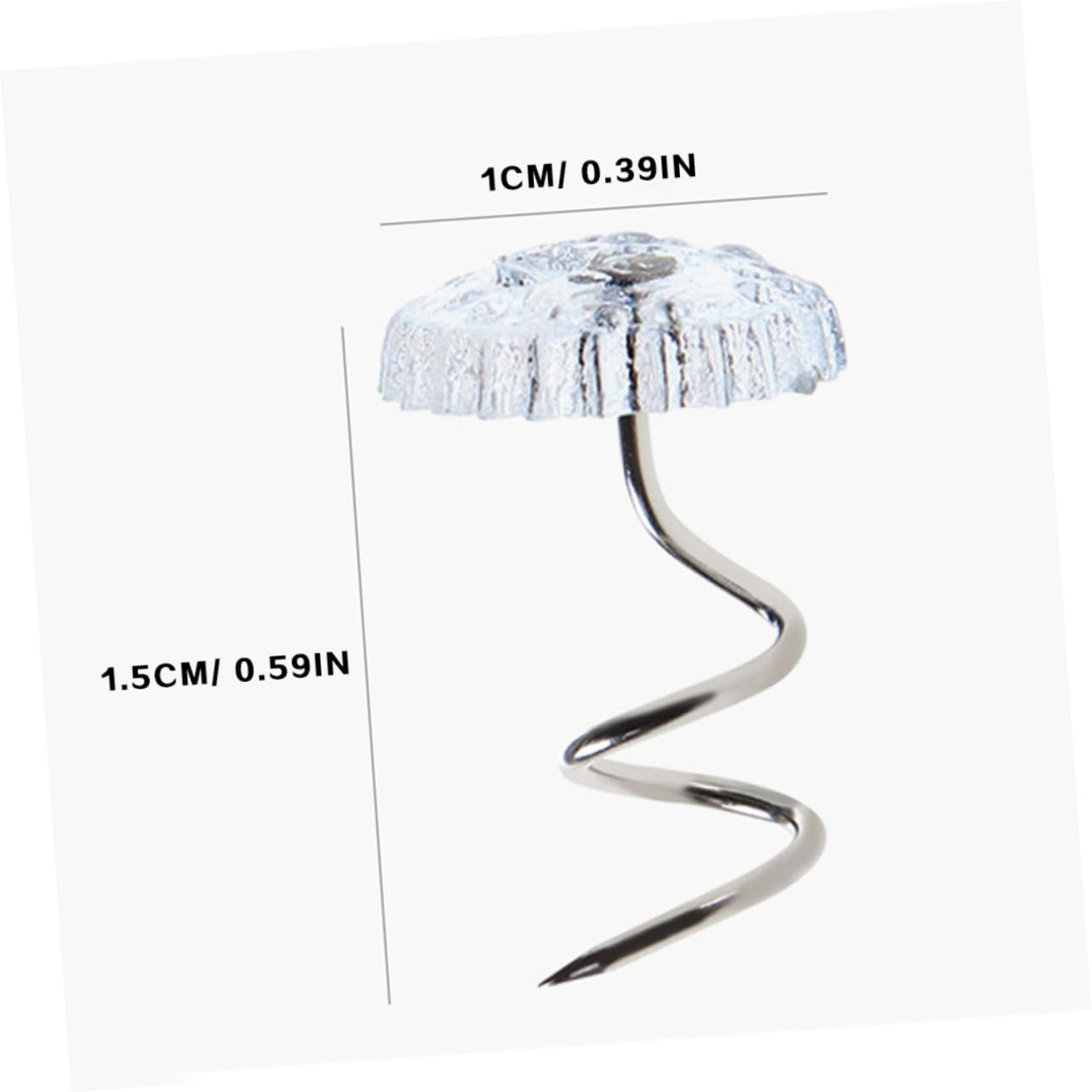 ABOOFAN 60Pcs Bedskirt Pins Transparent Twisted Upholstery Pin for Secure Slipcovers Bedding Tablecloths Easy to Use Compact Design for Home Living and Bedroom