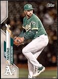 2020 Topps #587 Lou Trivino Oakland Athletics (Baseball Card) NM/MT Athletics
