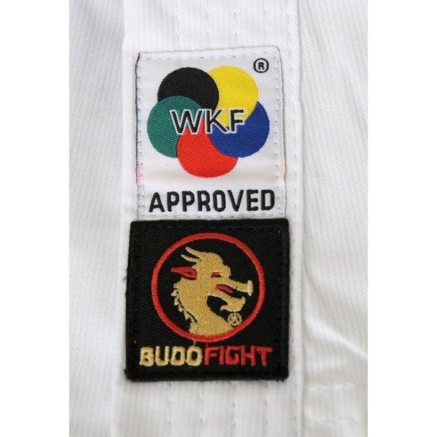 BUDOFIGHT Kimono de karaté Shiai Elite Compétition WKF blanc