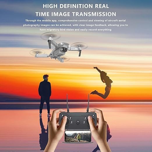 Image of Drone with Dual 4K Camera for Adults | WiFi FPV RC Quadcopter with 1 Batteries | Live Video, Altitude Hold, 360 Flip, Headless Mode, One Key Takeoff & Carry Case for Kids and Adults