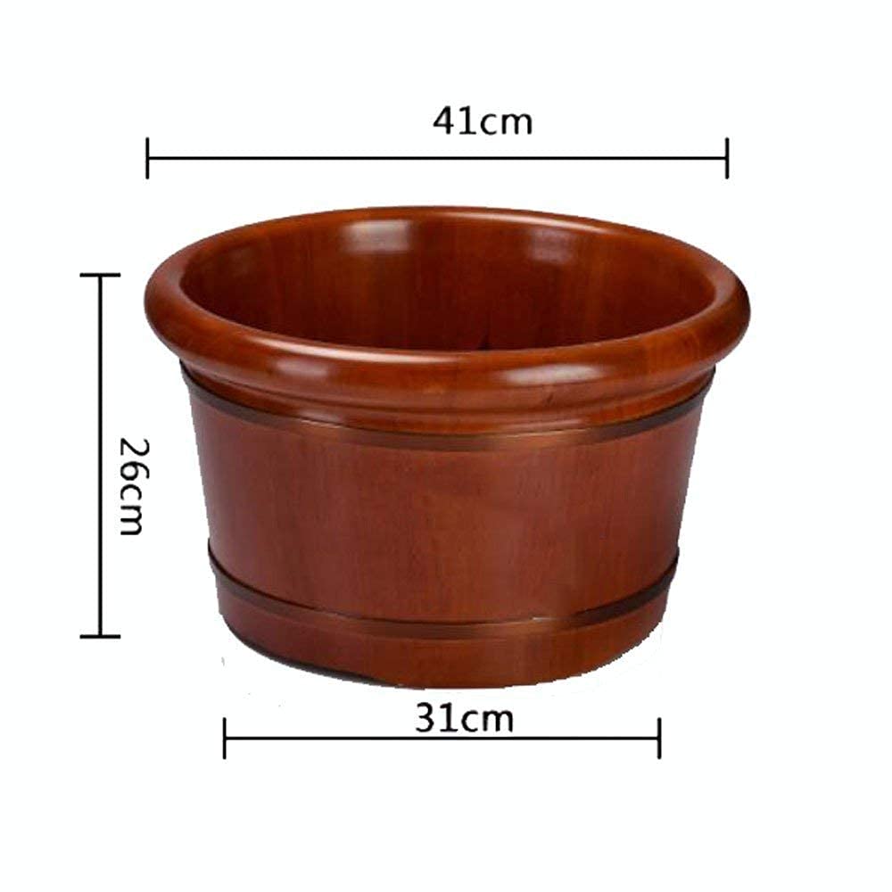 Cubo de baño de pies de madera natural, cuenco de pedicura para el hogar, baño de pies, barril de baño de pies de roble, barril de baño de pies, barril de baño de pies, barriles de pie, cuenca de