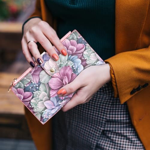 Image of Travelambo RFID Wallet Women Large Size Bifold Multi Card Wallet Case with Zipper Pocke Credit Card Holder for Women