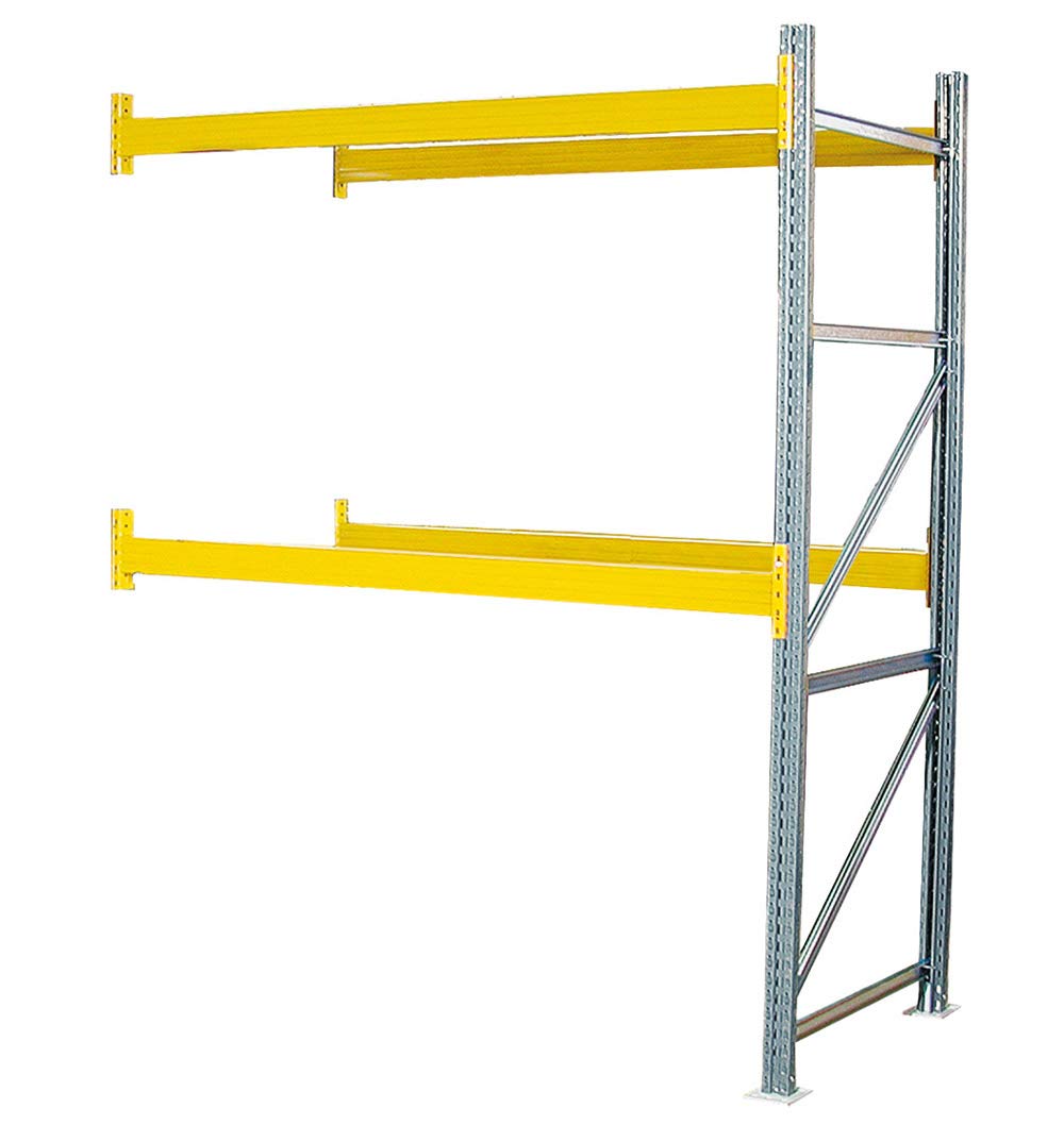 BRB Anbauregal zu Palettenregal, 2 Paar Tragbalken, BxTxH 1885x1100x3000 mm, Fachlast 2400 kg/Tragbalkenpaar, Stecksystem, erweiterbar