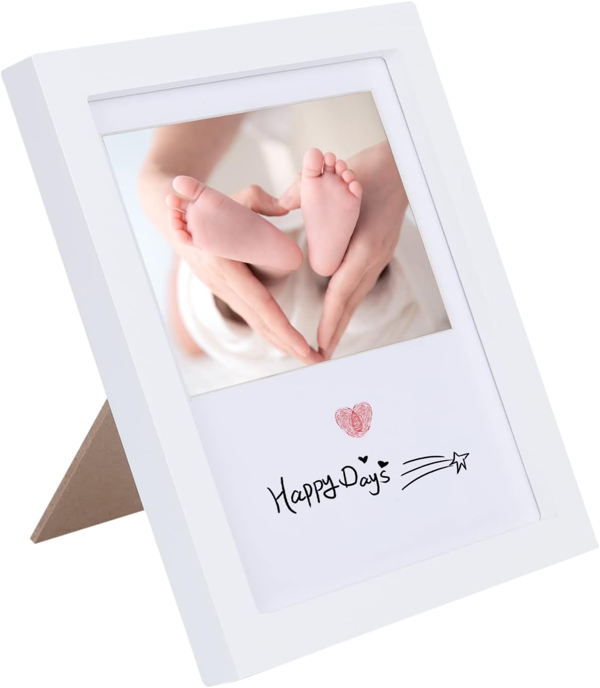 KC ENCOUNTER, Heart Thumbprint Keepsake Photo Frame Kit Mr. and Mrs. Wedding Keepsake Engagement Frame DIY Husband and Wife Keepsake Gift Idea Shower Gift For Bride Newlywed ( White )