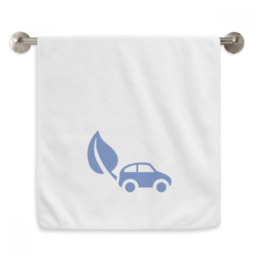 Serviette moelleuse au motif diadème et véhicule écologique blanche