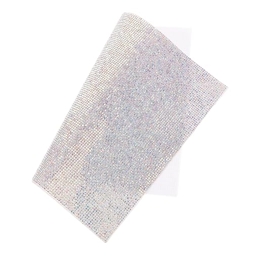 jojofuny 1Sheet Self Adhesive Rhinestone Strips for Crafts Bling Rhinestone Ribbon Non Fading Decorative Tape for Clothing DIY Art Projects and Accessories