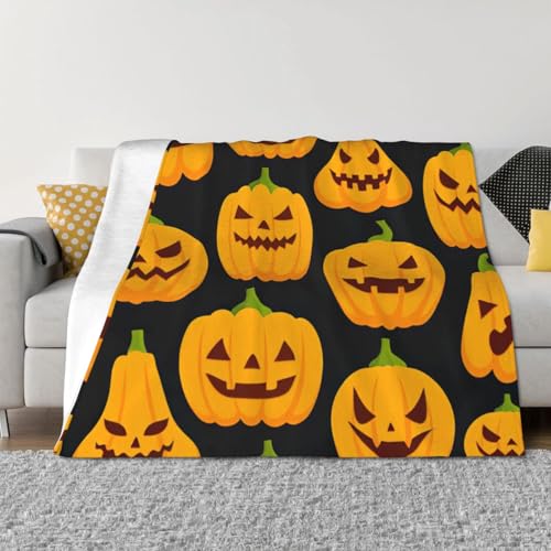 Couverture microfibre citrouille EdWal pour vos soirées cocooning d'automne