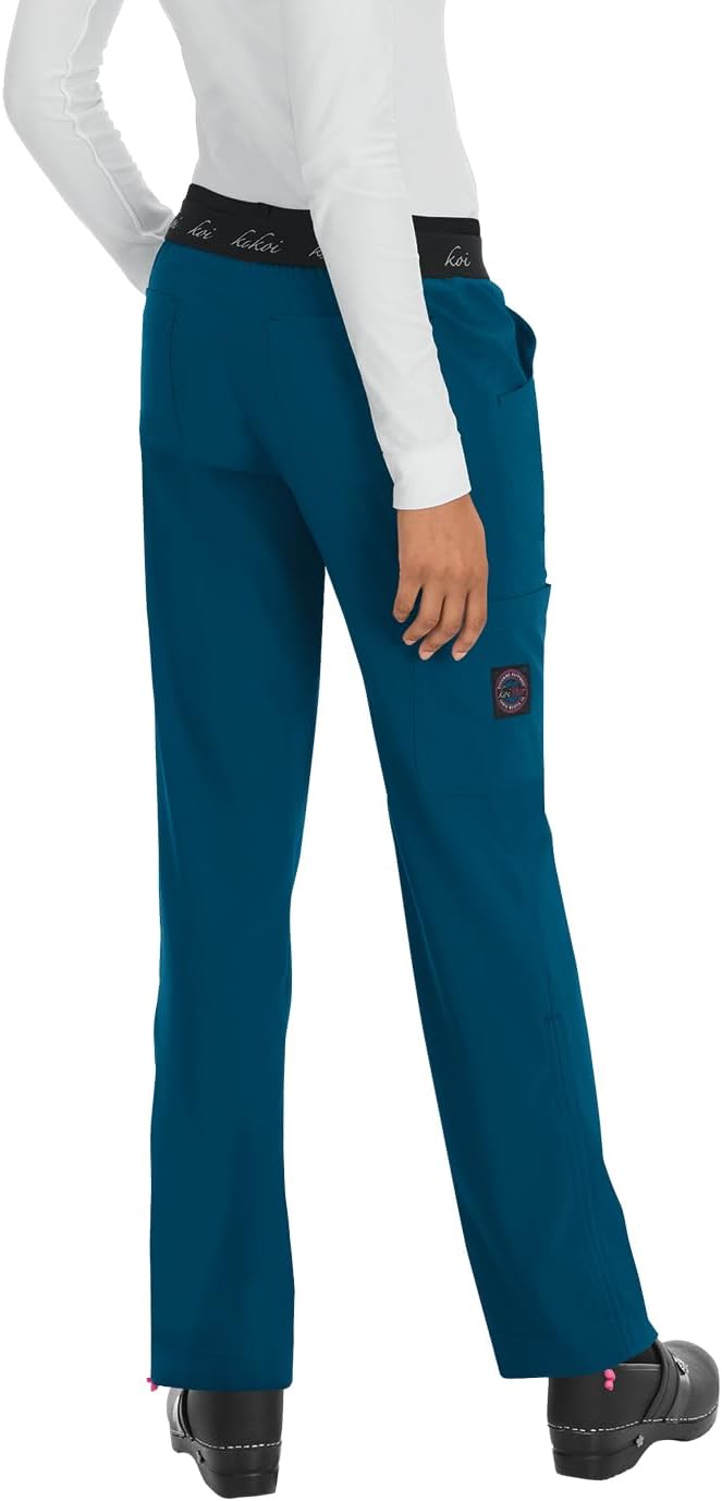 KOI Women's Medical Spirit 5-Pocket Stretch Yoga-Style Scrub Pants