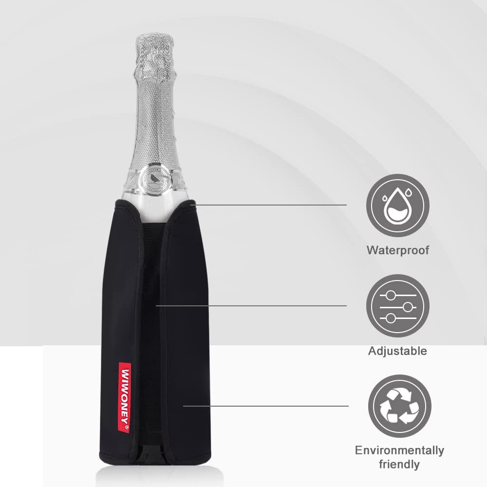 WANDGU Refroidisseur De Bouteille Portable Pour Vin Et Bière - Manchon Isotherme Avec Poignées Et Bandoulière