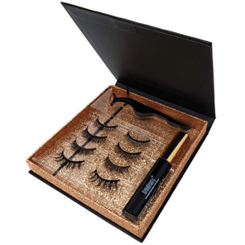 Preisvergleich Produktbild Magnetische Wimpern, Magnetischer Eyeliner, Künstliche Magnet Wimpern mit Eyeliner 10ml, Dermatologisch getestet