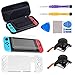 SUPERSUN 11 en 1 Accesorios para Nintendo Switch, Funda para Nintendo Switch con 20 Cartucho de Juegos | 2 Protector de Pantalla | Carcasa de Plastico | 2 Recambios de Joysticks