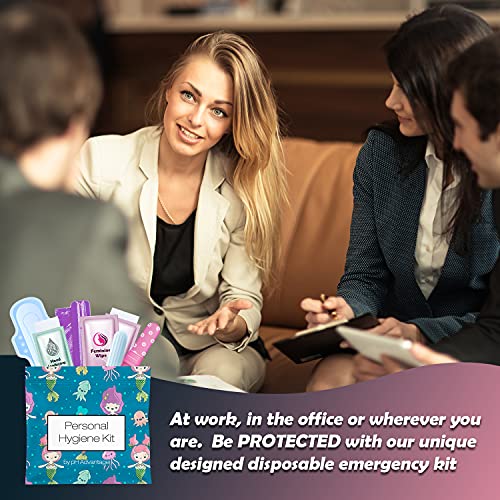 Image of Assorted Menstrual Kit All-in-One 60 Pack | Convenience on The Go | Period Kit Pack for Travelling, Tweens & Teenagers or just When You're Out | Individually Wrapped Feminine Hygiene Product