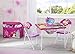 Delta Children 4-Piece Kids Furniture Set (Storage Table with 2 Chairs & Fabric Toy Box) - Ideal for Arts & Crafts, Snack Time, Homeschooling, Homework & More, Disney Princess