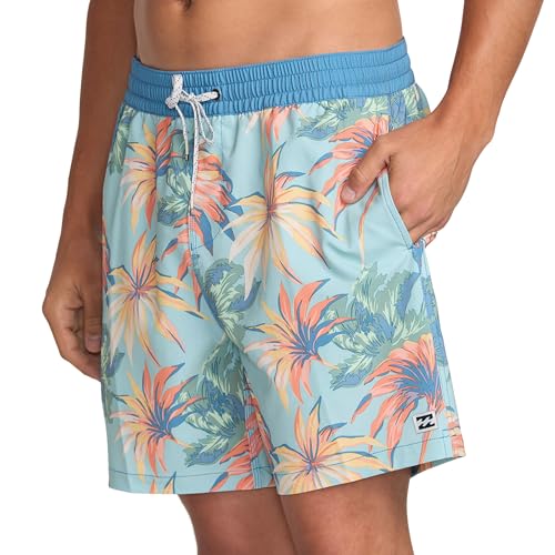 Billabong Herren Sundays Layback Elastic Waist 17 Inch Swim Trunks Badehose, Blau (Cool Blue), Large