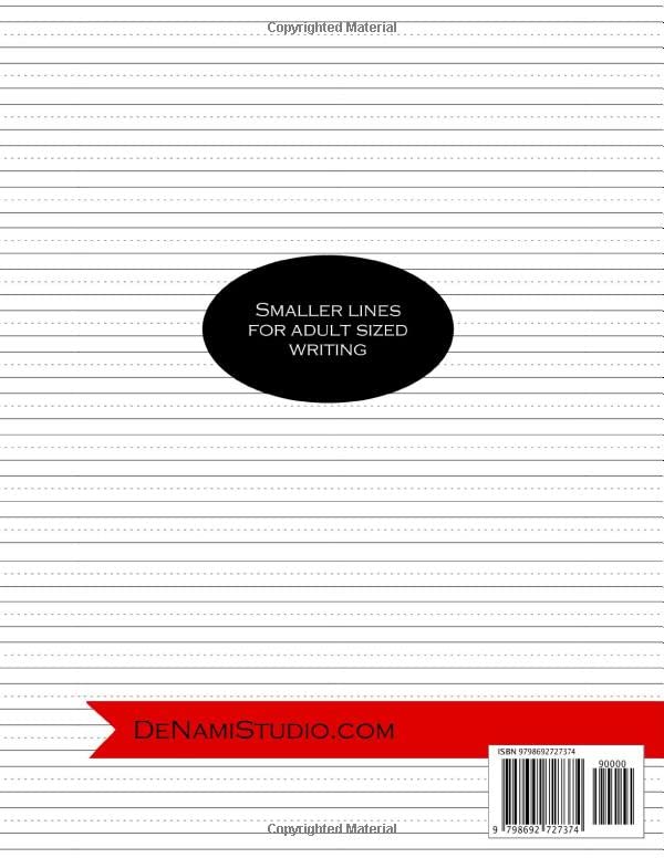 Blank Adult Handwriting Practice Workbook 100 pages: Blank lined sheet notebook to practice handwriting, cursive, penmanship to improve writing - Image 2