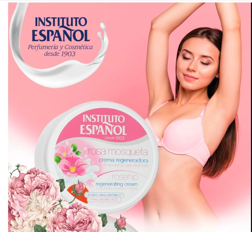 Spanish Instituto Rosehip Regenerating Face and Body Cream, 400 ml (Pack of 2), 400 ml (Pack of 1) - Image 4