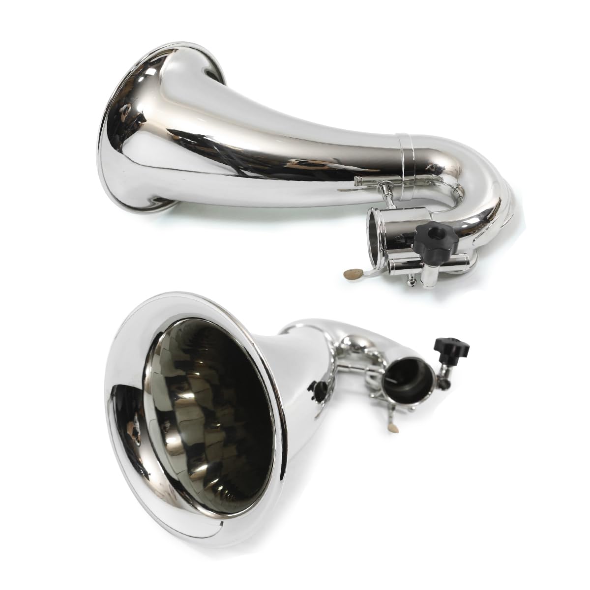 Yinfente Kit per clarinetto basso professionale in ABS per principianti, con chiavi placcate argento, kit di pulizia, guanti e grasso per sughero