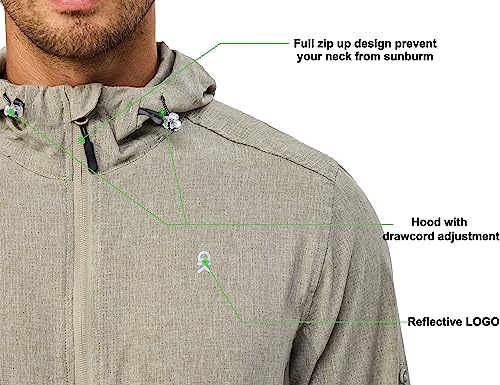 Little Donkey Andy Men's UPF 50+ Sun Protection Jacket Full Zip Lightweight Hoodie Summer Shirts for Hiking Fishing Outdoor4
