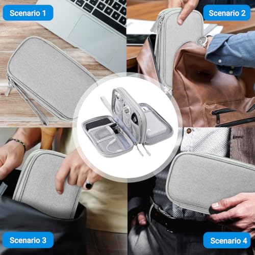 LAKPYN Funda para Disco duro Externo, Bolsa de Almacenamiento,Apta para Baterías Externas, Memorias USB y Accesorios para Auriculares - imagen 6