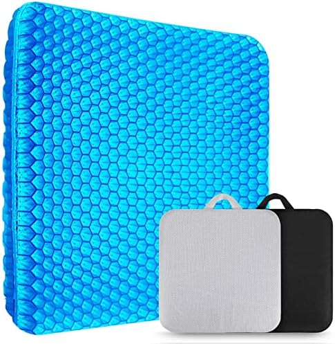 XSIUYU Extra-Large Gel Seat Cushion, Breathable Honeycomb Design Chair Cushions, Tailbone Pain Relief Egg Seat Cushion Butt Pillow, Chair Cushion for Office Chair Car Wheelchair Home Desk Chair