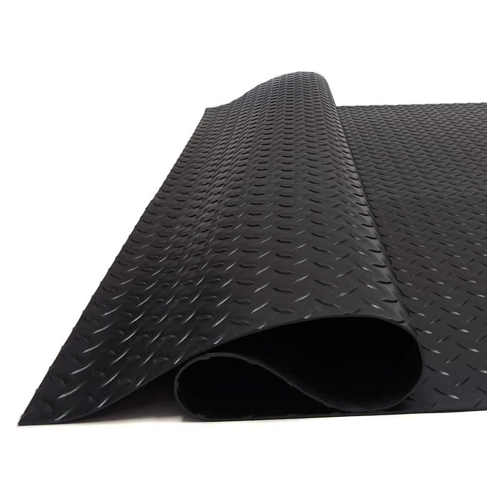 MMG Heavy Duty Garage Mat, Durable PVC, Embossed Diamond Plate Pattern, 3.5 x 6 feet, Mats Will Protect Your Floors, Reduce Noise, Quick and Easy Installation