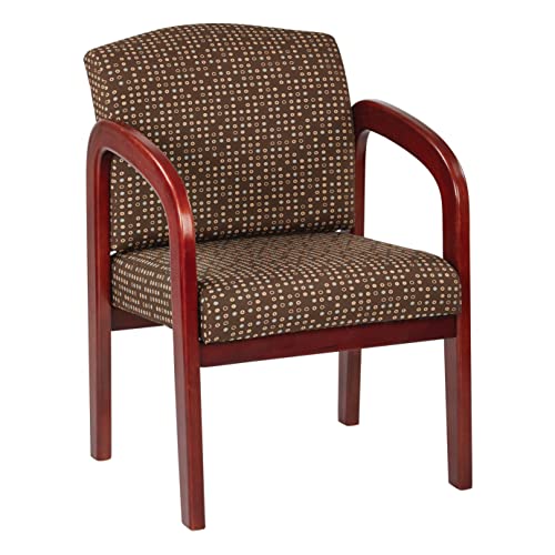 Work Smart Cherry Finish Wood Visitor Chair, Cocoa #TOP18