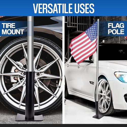 Alphabet Wonders AI-E-TFP-10052 Flagpole Tire Mount - Portable Base Stand Holder thumb #2