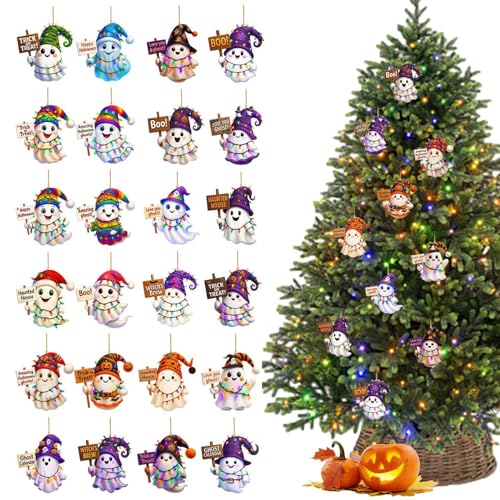 Calendrier de l'Avent d'Halloween : le cadeau idéal avec 24 pendentifs et porte-clés